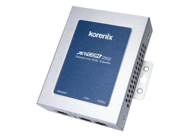 Korenix JetCon 2502 VDSL Ext. 1km 14Mb 1xRJ45, 1xISDN/POTS, 1xVHDSL2, 100Mbps